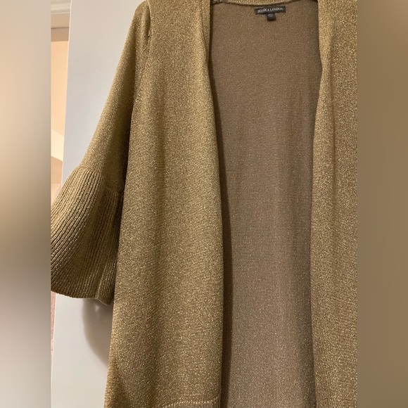 Gold open front knit cardigan - Picture 5 of 5